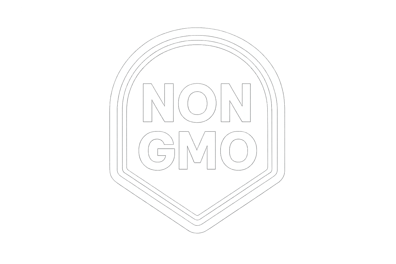 white Non GMO badge logo without background